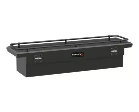 TrailFX Crsovr Low Profil Sgl Lid Dia Tread Matte Black Alum 72x19.25x13.5 W/Rail On Lid